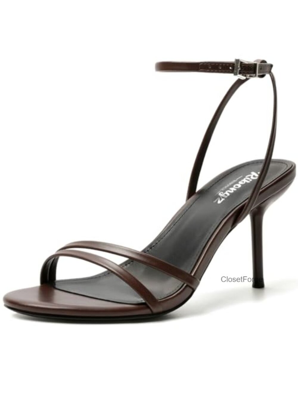 Strappy Kitten Heel Sandals Ankle Strap Comfort Heels for Women